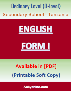 61 Pages NOTES - ENGLISH FORM ONE: Ordinary Level (O-level), Secondary School - Tanzania